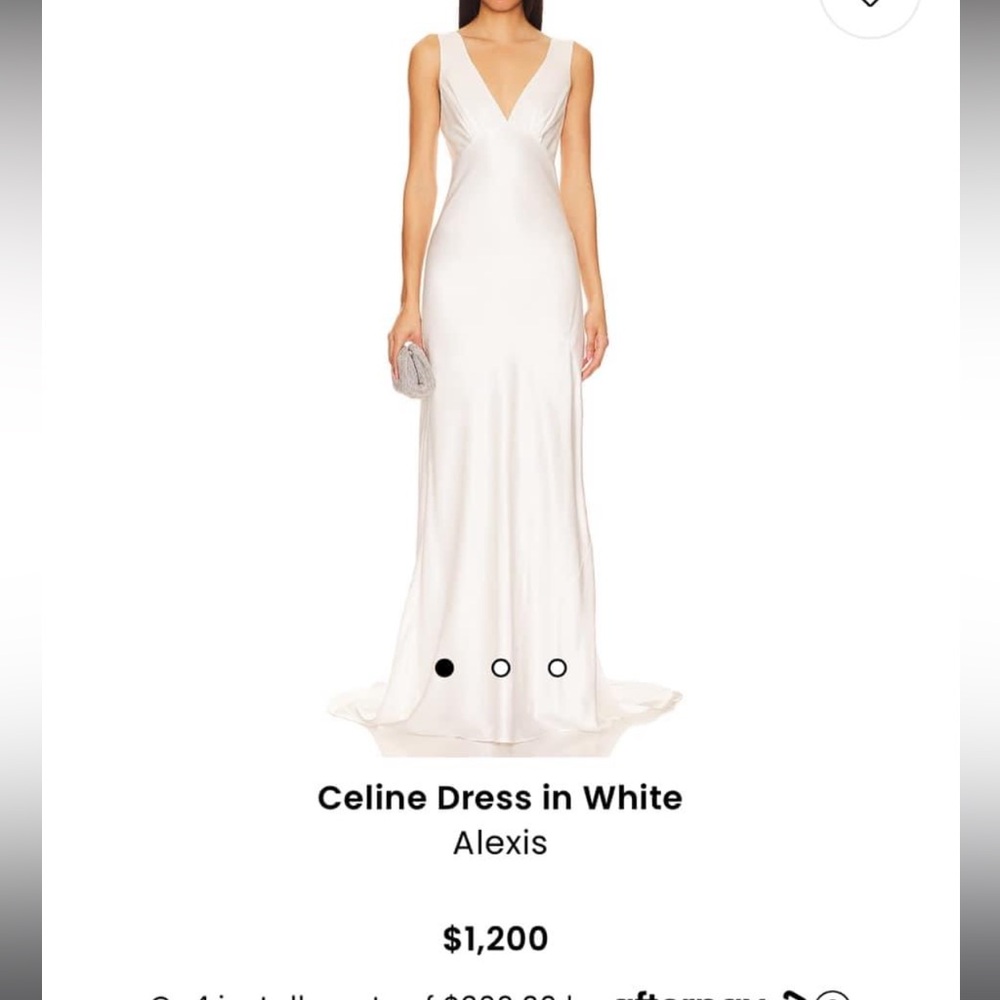 Alexis white Celine gown nwt